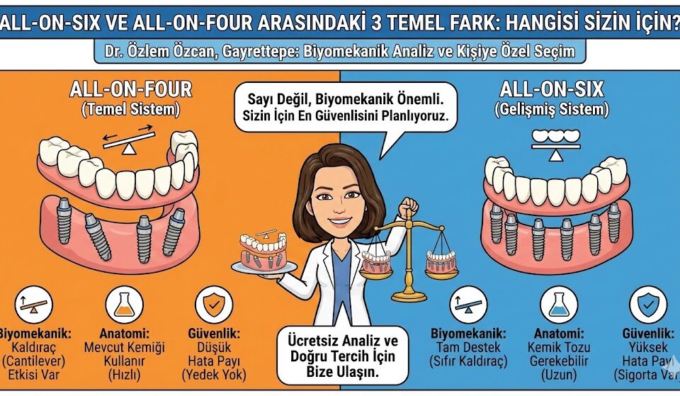 All-on-Six ve All-on-Four Arasındaki 3 Temel Fark 3 All-on-Six ve All-on-Four Arasındaki 3 Temel Fark